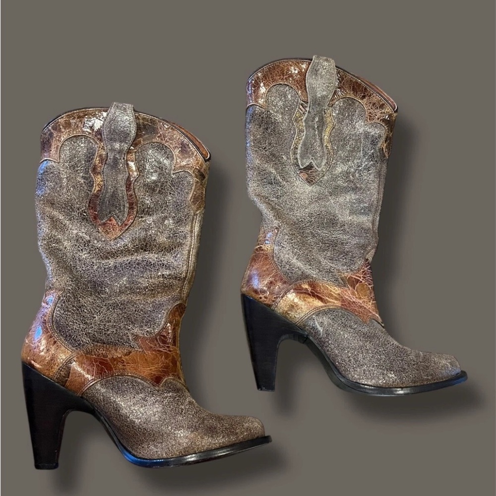 Justin Boots | Brown GlazedLeather Vintage Cowgirl Women's Boots Size 6.5